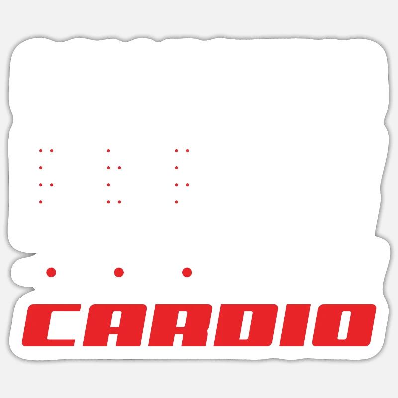 Collecting Data Is My Cardio Data Scientist - Sticker Größe S (10 x 10 cm) - Mattweiß