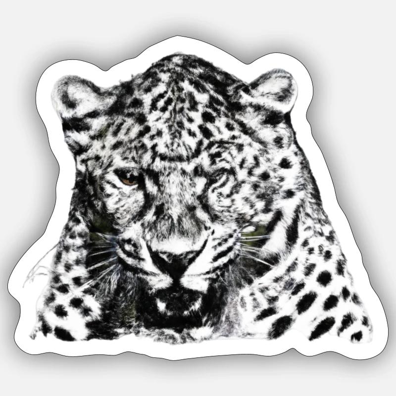 Tiger - Sticker size S (10 x 10 cm) - white matte