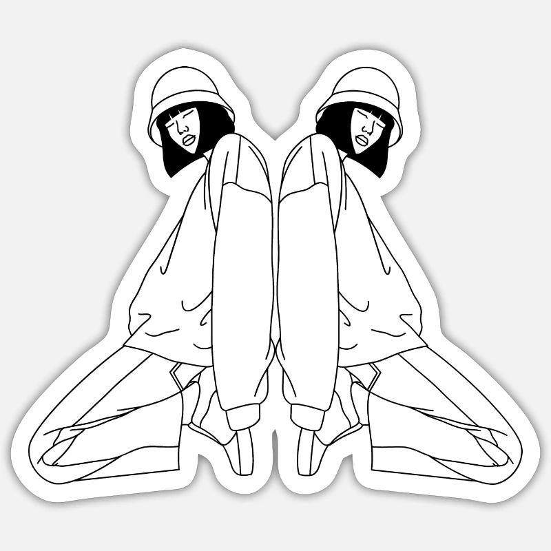 Kneeling Sticker taille S (10 x 10 cm)