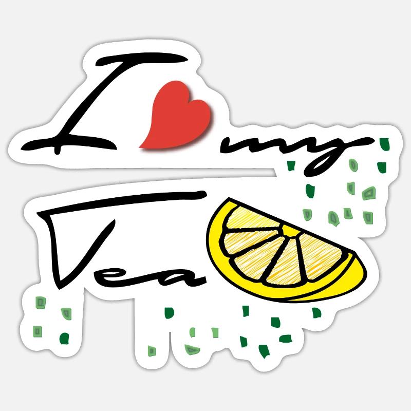 tea time - Sticker size S (10 x 10 cm) - white matte