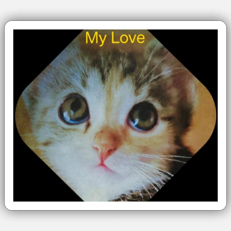 Mon design - Sticker taille S (10 x 10 cm) - blanc mat
