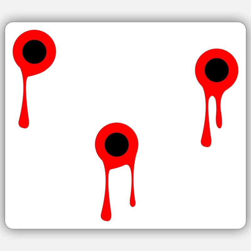 Coups - Sticker taille S (10 x 10 cm) - blanc mat