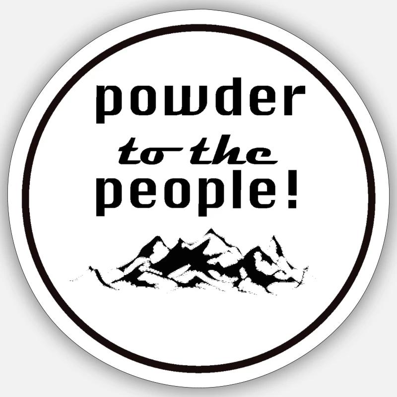 poudre au peuple! Sticker taille S (10 x 10 cm)