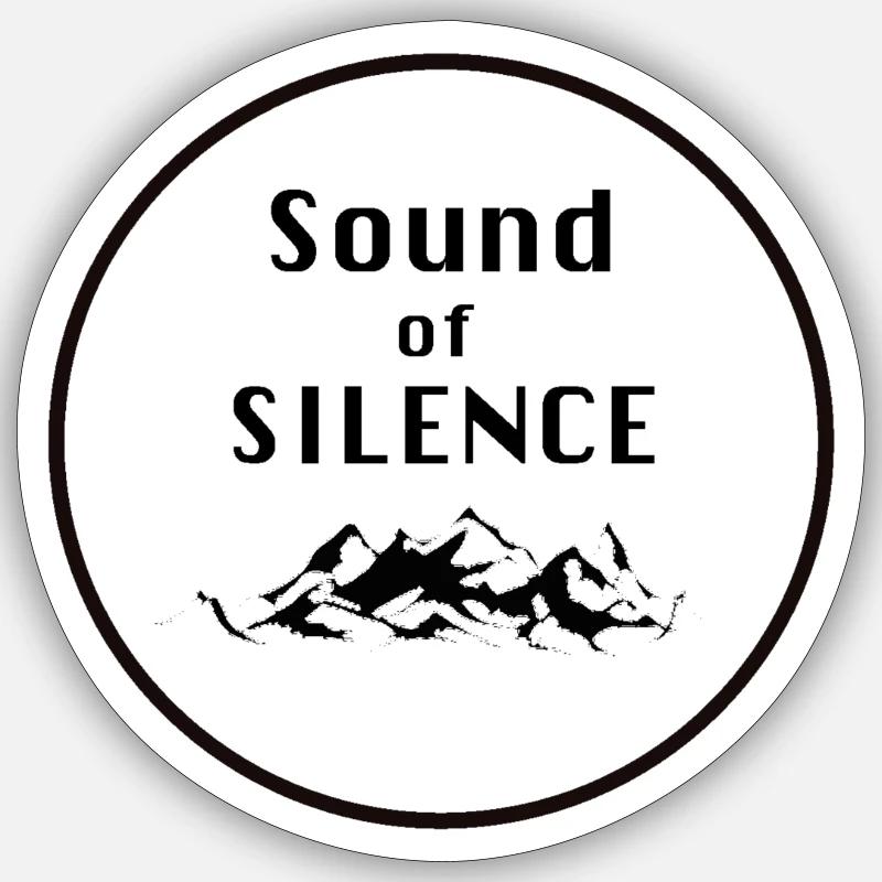 Son du silence - Sticker taille S (10 x 10 cm) - blanc mat