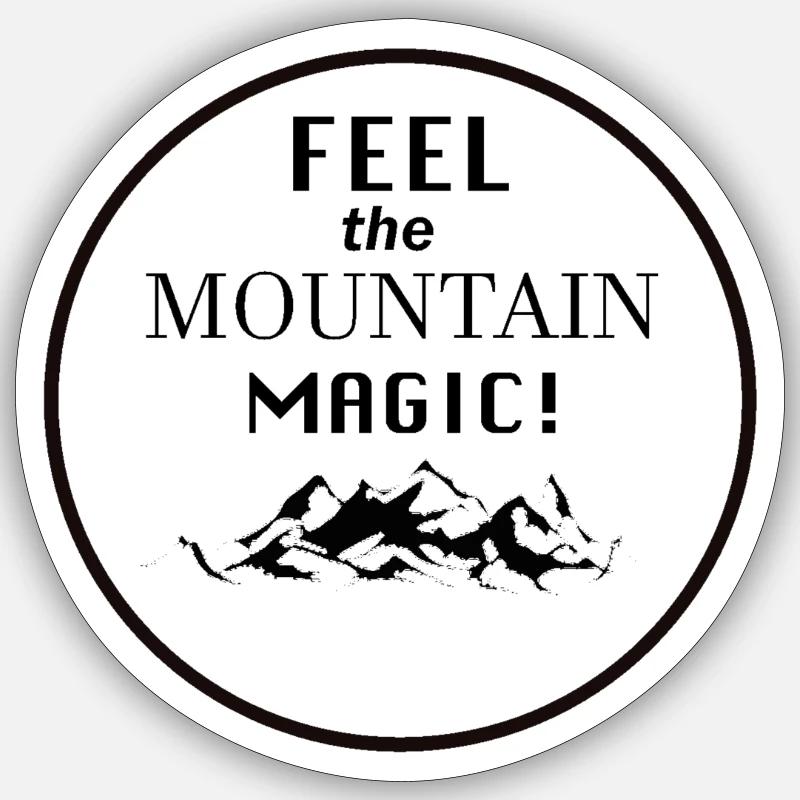 Feel the Mountain Magic! - Sticker size S (10 x 10 cm) - white matte