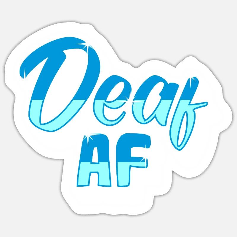 Deaf Deaf Sign Language Deaf Pride - Sticker size S (10 x 10 cm) - white matte