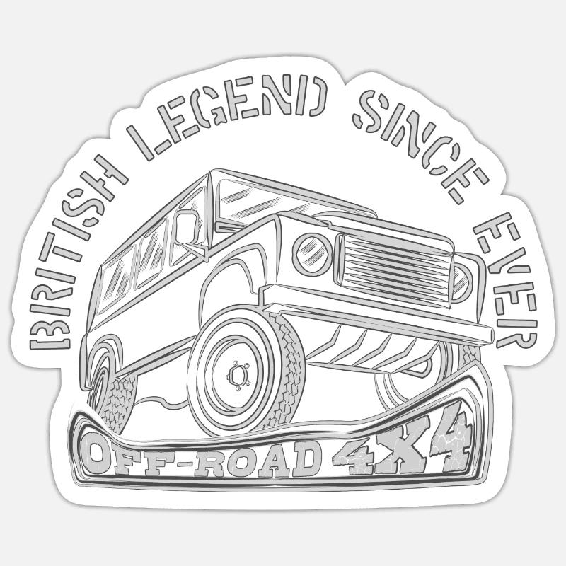 Landy BRITISH LEGEND SINCE EVER - Sticker size S (10 x 10 cm) - white matte