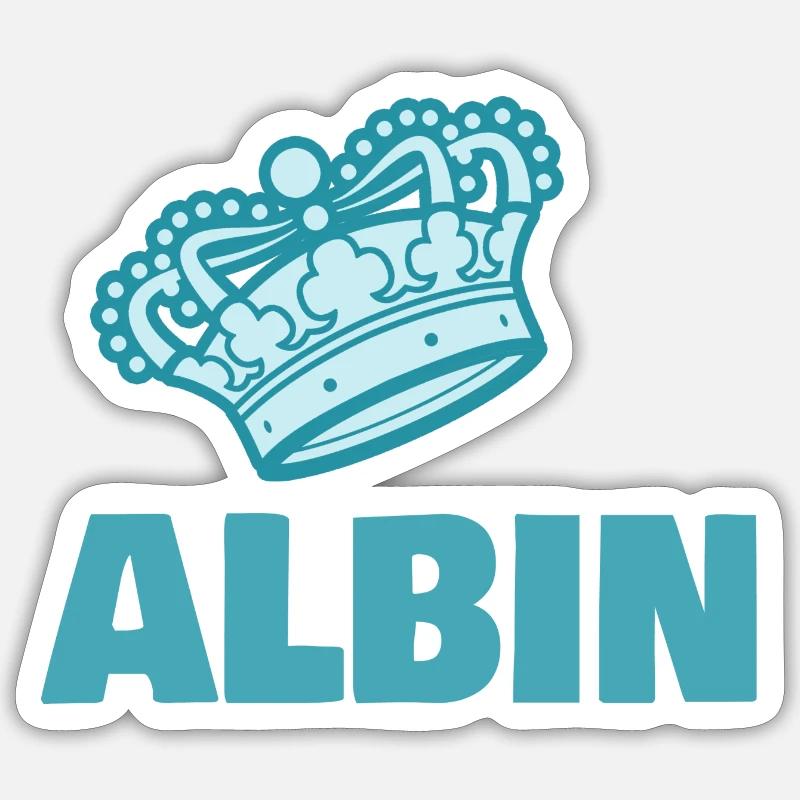 King Albin - Sticker size S (10 x 10 cm) - white matte