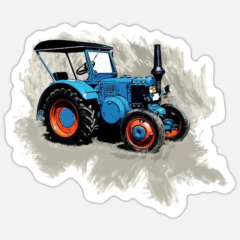 Traktor Lanz - Sticker Größe S (10 x 10 cm) - Mattweiß