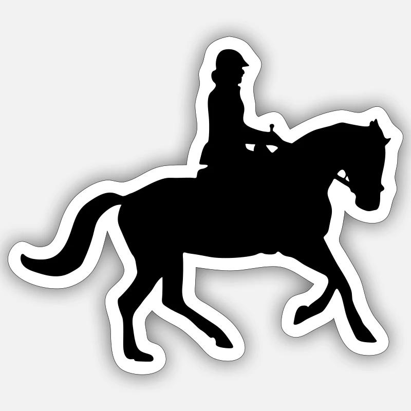 rider - Sticker size S (10 x 10 cm) - white matte