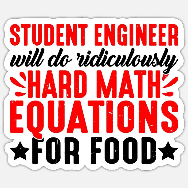 Fera des équations mathématiques ridiculement difficiles pour la nourriture3 Sticker taille S (10 x 10 cm)