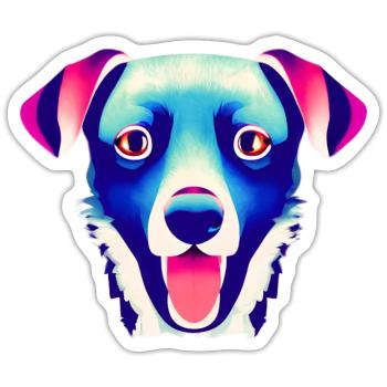 Hund Labrador Haustier Hundehalter Geschenk Hunde - Sticker Größe S (10 x 10 cm) - Mattweiß - Vorne