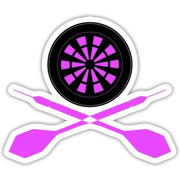 Dart Sport Logo - Sticker taille S (10 x 10 cm) - blanc mat - Devant