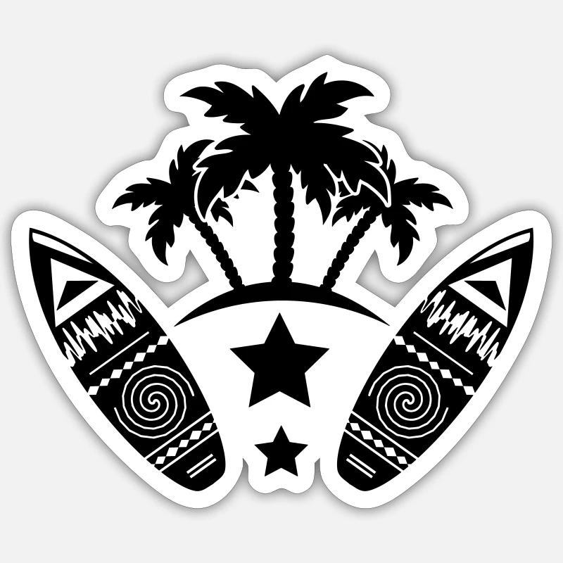 surf design Sticker Größe S (10 x 10 cm)