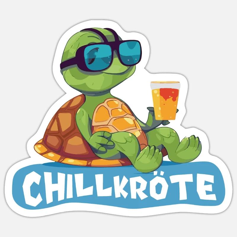 Chill toad - Sticker size S (10 x 10 cm) - white matte