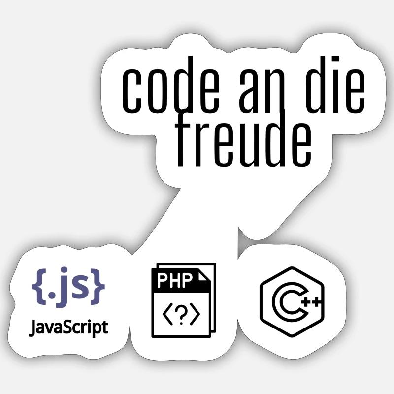 Code an die Freude - Sticker Größe S (10 x 10 cm) - Mattweiß