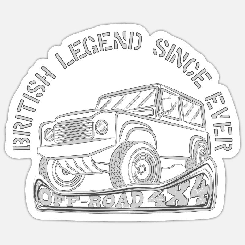 BRITISH LEGEND SINCE EVER - Sticker Größe S (10 x 10 cm) - Mattweiß