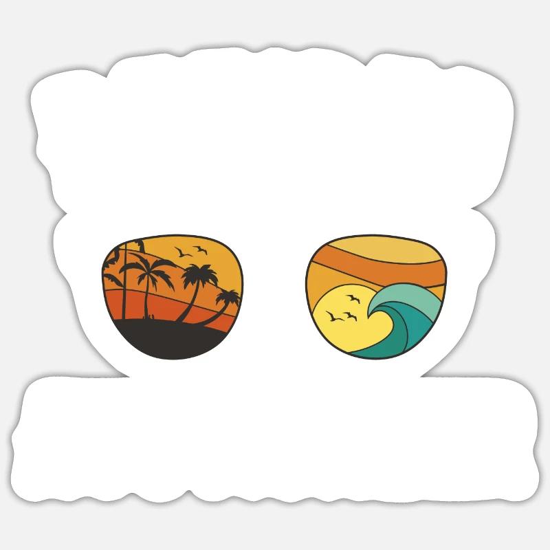 Retired auctioneer Beach Getaway - Sticker size S (10 x 10 cm) - white matte