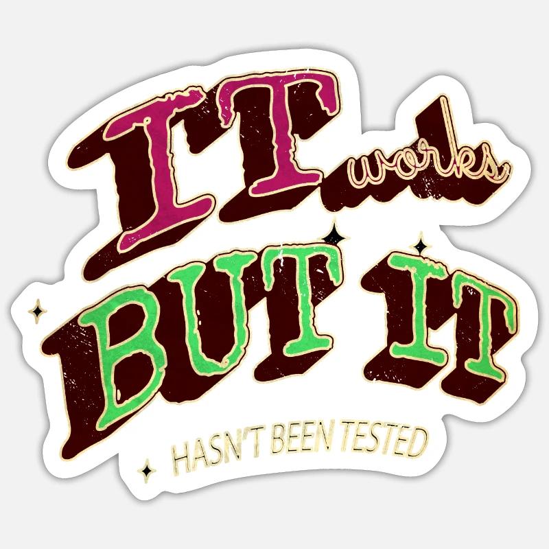 dads favorite gift admin computer humour Sticker size S (10 x 10 cm)