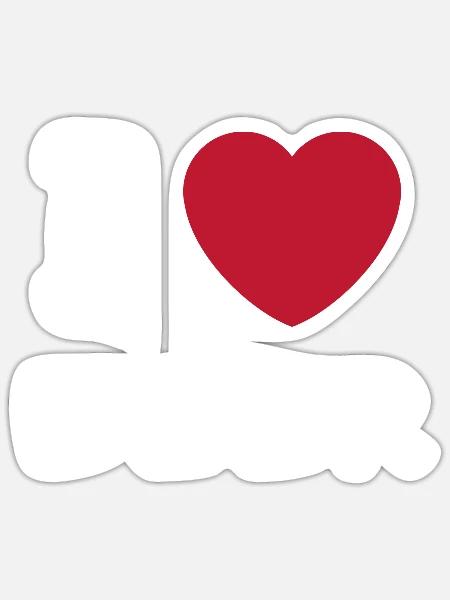 Ich liebe Bier - Sticker Größe S (10 x 10 cm) - Mattweiß