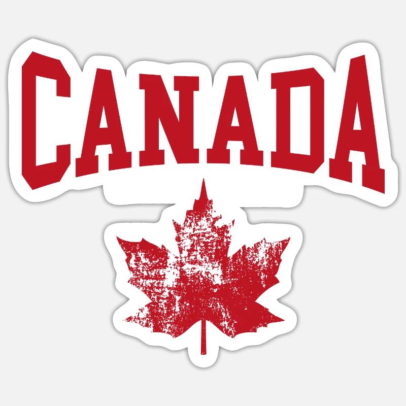 Canada - Sticker taille S (10 x 10 cm) - blanc mat