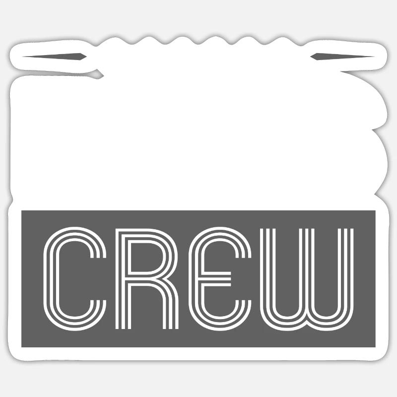 Darts Crew - Sticker Größe S (10 x 10 cm) - Mattweiß
