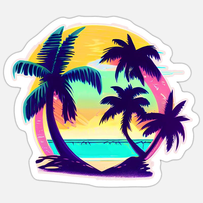 Summertime! - Sticker size S (10 x 10 cm) - white matte