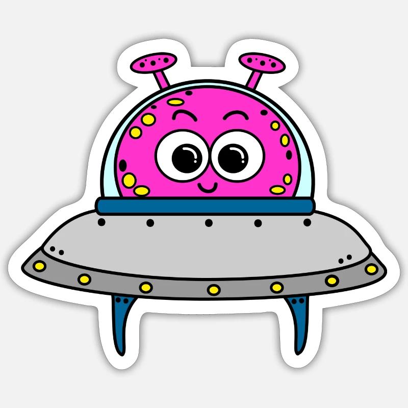 Alien - Sticker Größe S (10 x 10 cm) - Mattweiß
