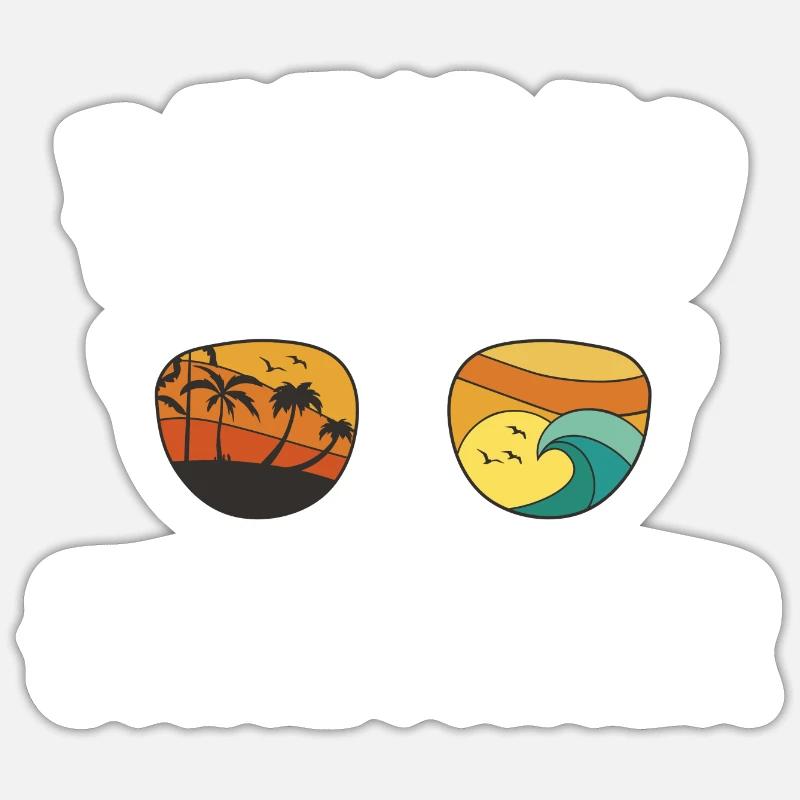 Retirement Beach Caretaker Design - Sticker Größe S (10 x 10 cm) - Mattweiß