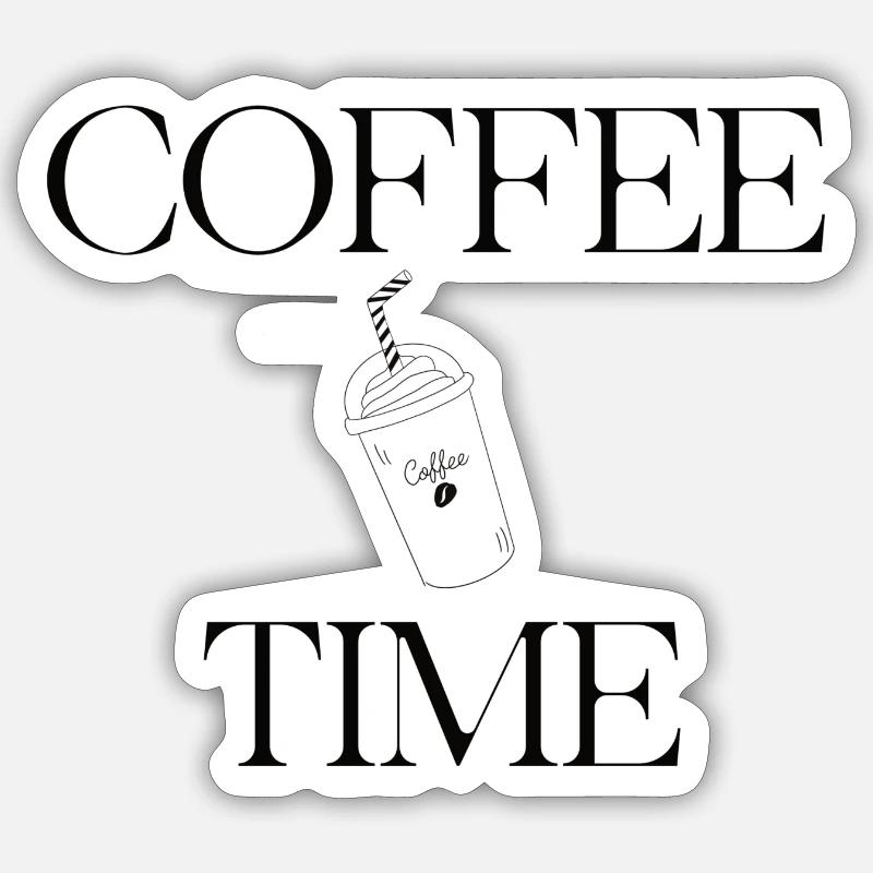 COFFEE TIME Sticker Größe S (10 x 10 cm)