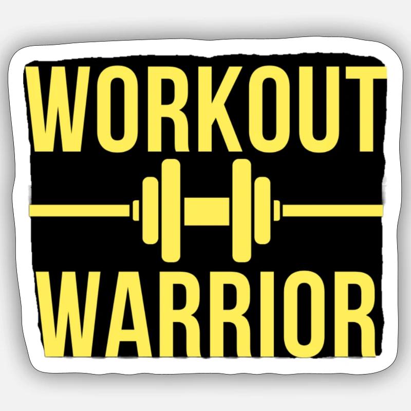 WorkWarior1 - Sticker Größe S (10 x 10 cm) - Mattweiß