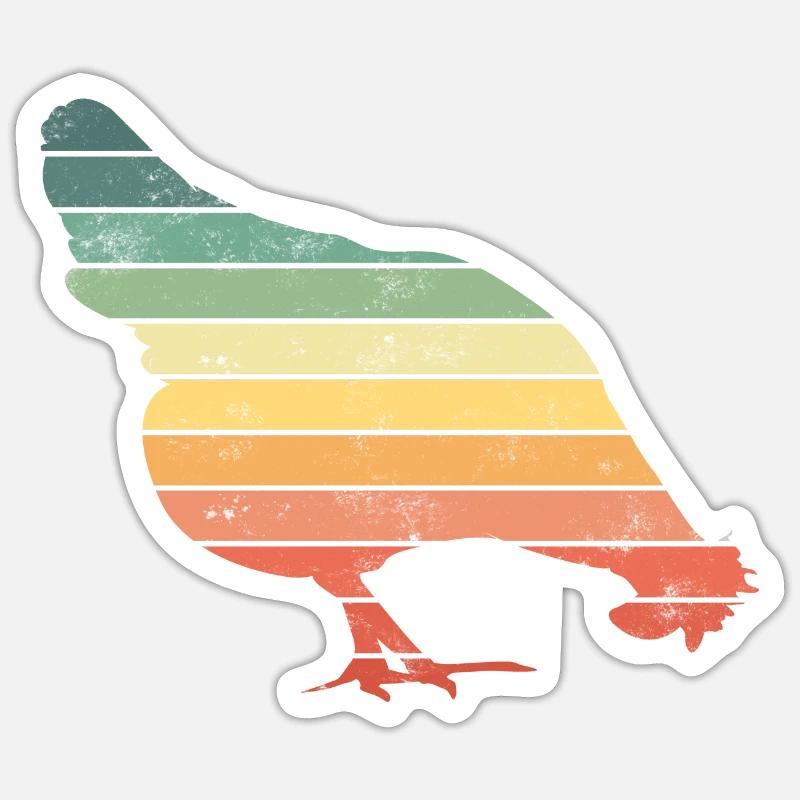 Huhn Hühner - Sticker Größe S (10 x 10 cm) - Mattweiß