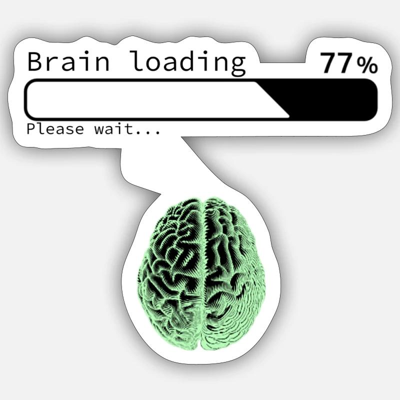 Brain Loading Sticker size S (10 x 10 cm)