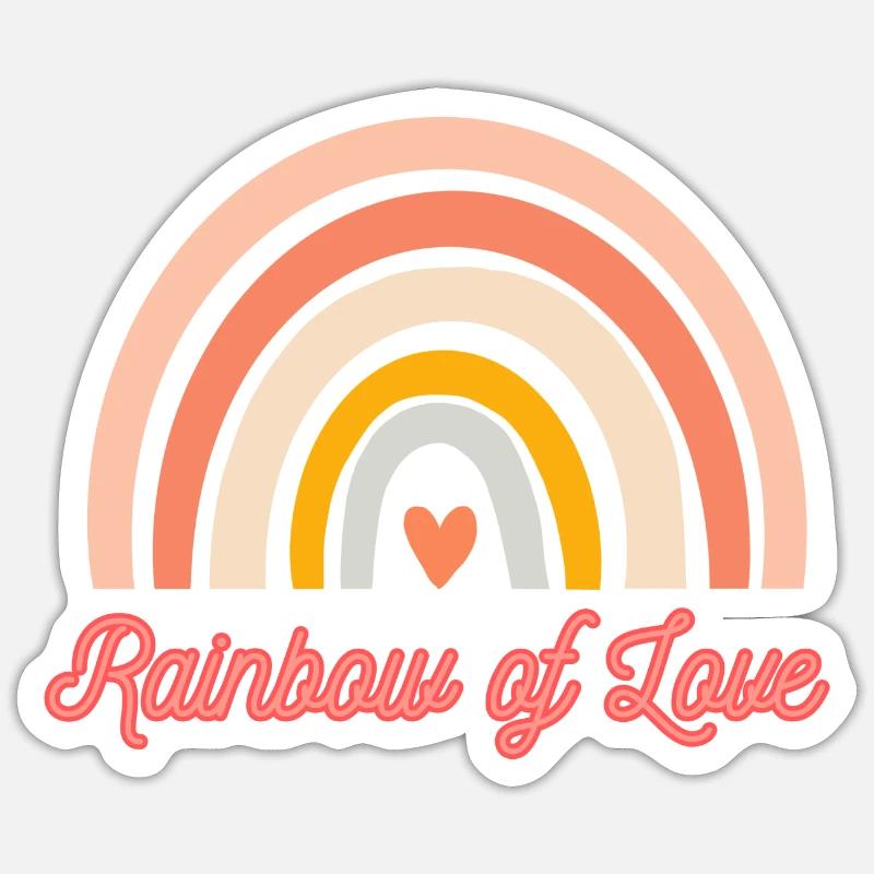 Regenbogen der Liebe Sticker Größe S (10 x 10 cm)