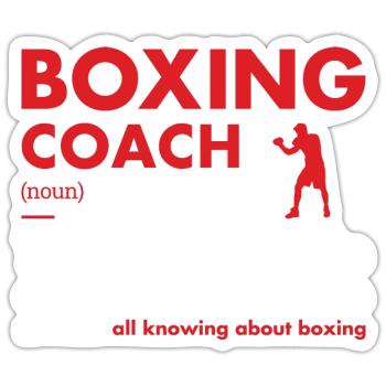 Sport Coach Definition Boxing - Sticker size S (10 x 10 cm) - white matte - Front