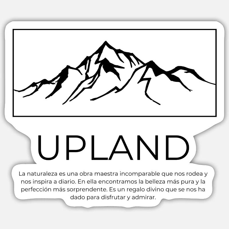 UPLAND Bl - Sticker Größe S (10 x 10 cm) - Mattweiß