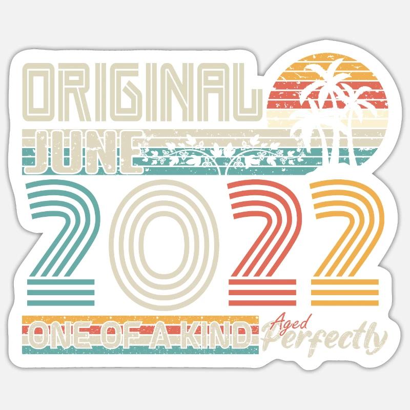 Juni 2022 Juni-Jubiläum Juni 2022 Sticker Größe S (10 x 10 cm)
