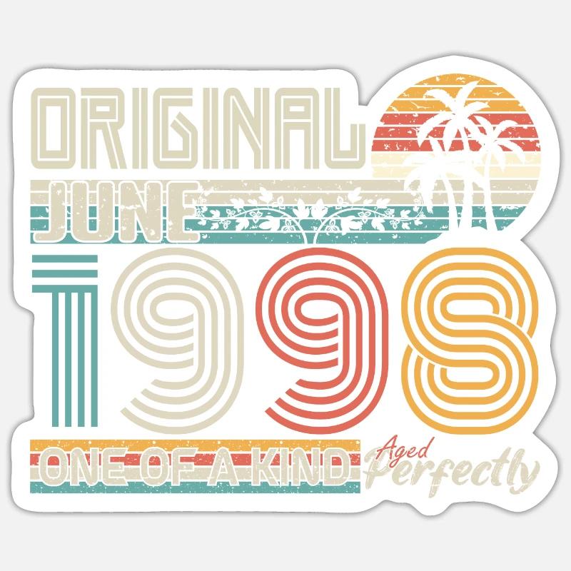 Juni 1998 Juni-Jubiläum Juni 1998 Sticker Größe S (10 x 10 cm)