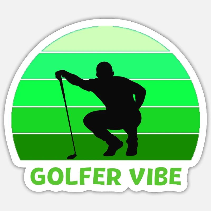 golf, golfing, golfing, playing golf Sticker size S (10 x 10 cm)