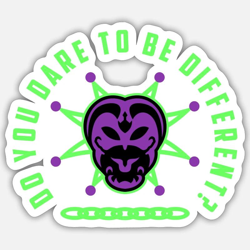 « Oserez-vous être différent?! Sticker taille S (10 x 10 cm)