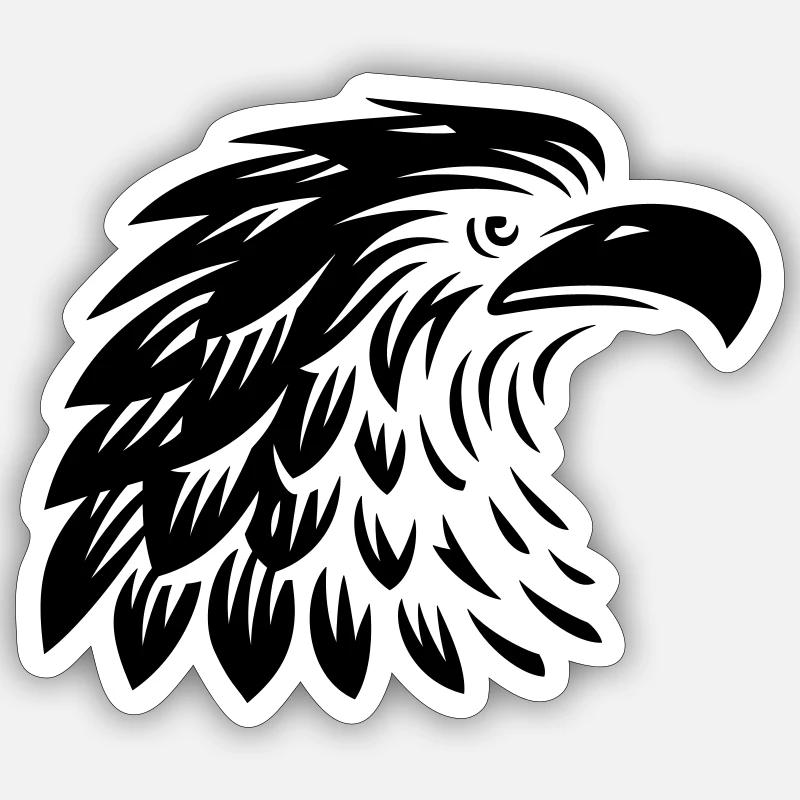 Eagle Head Sticker size S (10 x 10 cm)