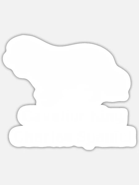 Cavalier King Charles Spaniel Silhouette - Sticker Größe S (10 x 10 cm) - Mattweiß