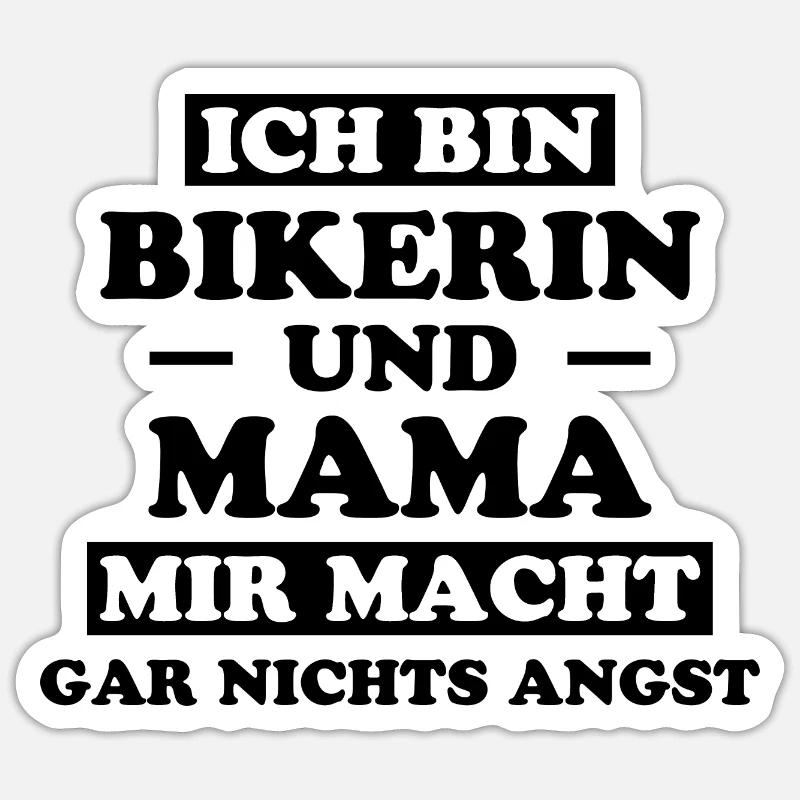 Bikerin Spruch Motorrad Lustiges Bikerin Geschenk - Sticker Größe S (10 x 10 cm) - Mattweiß