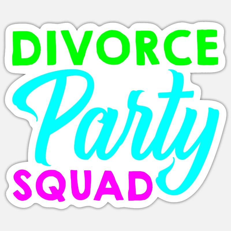 Équipe de divorce Sticker taille S (10 x 10 cm)