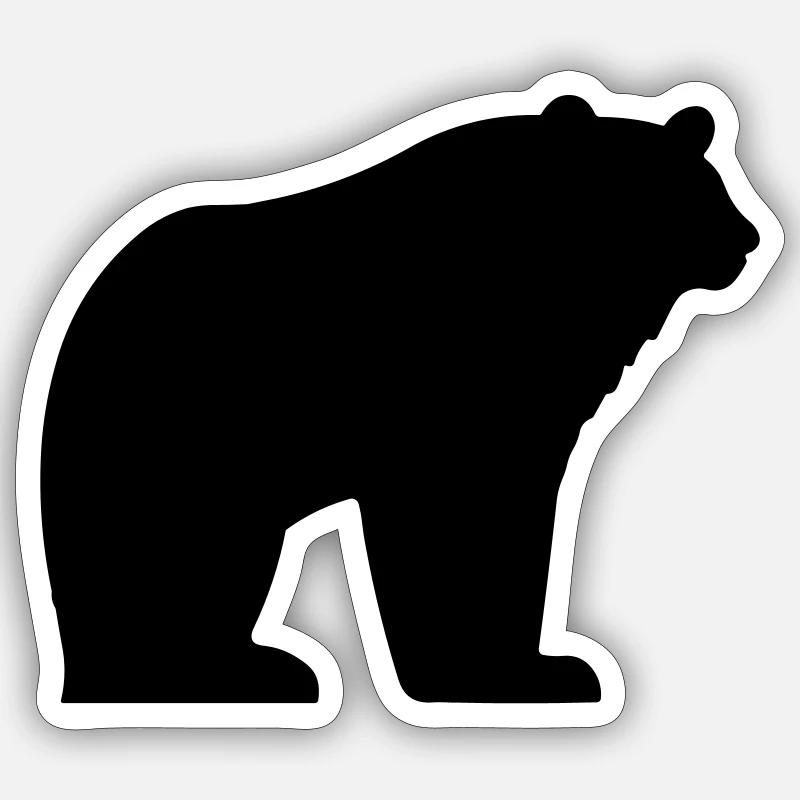 Bär - Sticker Größe S (10 x 10 cm) - Mattweiß