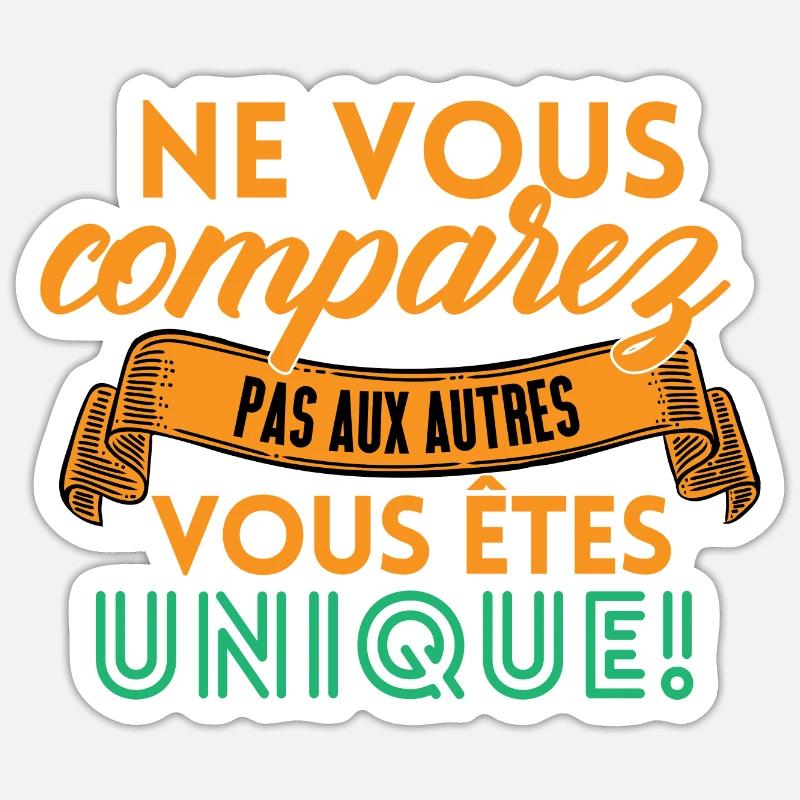 Ne vous comparez pas aux autres Sticker taille S (10 x 10 cm)