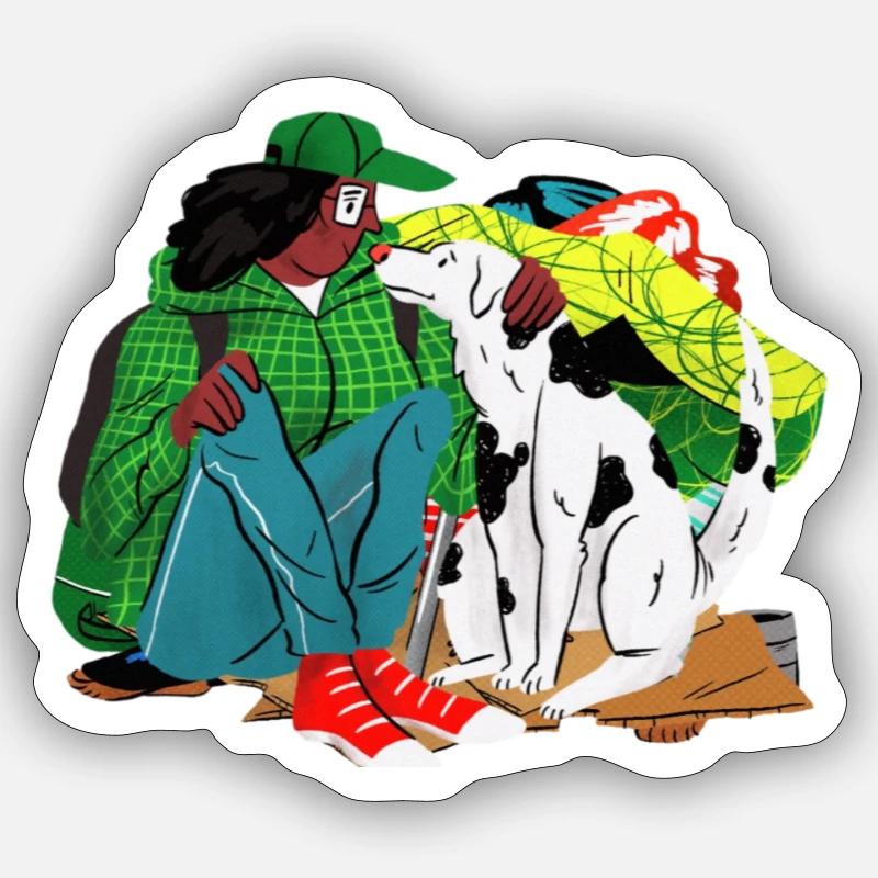 Beste Freund - Sticker Größe S (10 x 10 cm) - Mattweiß