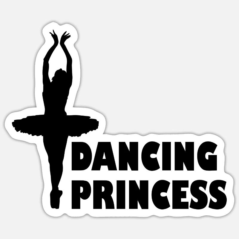 Danse Musique de danse - Sticker taille S (10 x 10 cm) - blanc mat