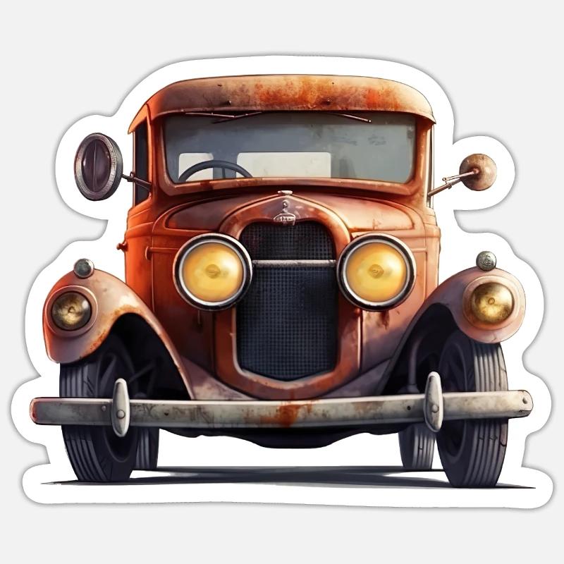 Oldtimer brauchen Liebe Sticker Größe S (10 x 10 cm)