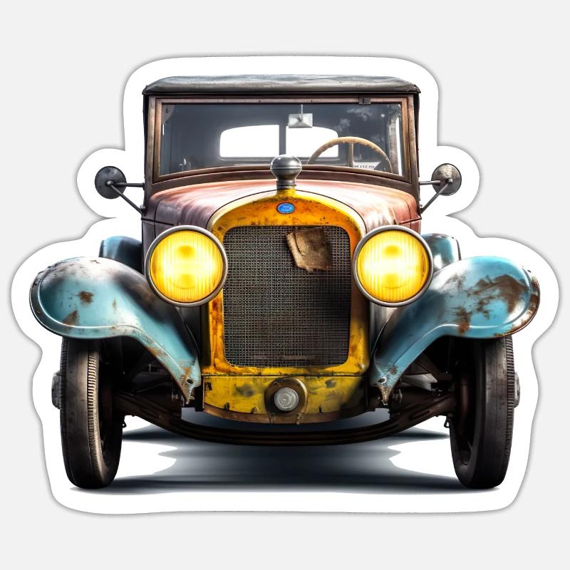 Jeder Oldtimer hat eine Persönlichkeit Sticker Größe S (10 x 10 cm)